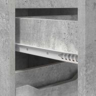 Комплект мебели за баня 4 pcs Циментено сиво Инженерно дърво