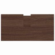 Комплект мебели за баня с рафт 4 pcs Кафяв дъб Инженерно дърво