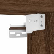 Комплект мебели за баня с рафт 4 pcs Кафяв дъб Инженерно дърво