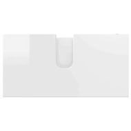 Комплект мебели за баня 3 pcs Лъскаво бяло Инженерно дърво