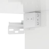 Комплект мебели за баня 3 pcs Лъскаво бяло Инженерно дърво