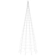 LED коледна елха на флагшток 550 светодиода топло бяло 300 см