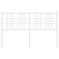 Метална табла за глава, бяла, 137 см