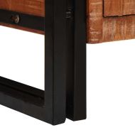 Стъклена витрина с врати Солидно рециклирано дърво и метал