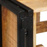 Винен рафт Кафяво 100 x 45 x 33 см Солидно грубо мангово дърво