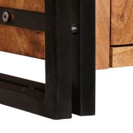 Витрина с врати Кафяво Масивна акациева дървесина и метал