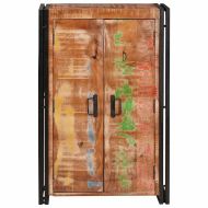 Витрина с врати Кафяво Солидно рециклирано дърво и метал