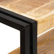 Рафт за книги с вратички Солидно грубо мангобо дърво и метал