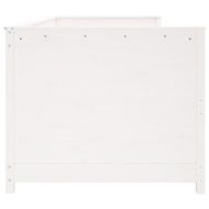 Дневно легло без матрак бяло 75x190 cm масивна дървесина бор