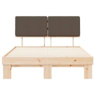 Леглова рамка с тапицирана гръбна част Таупе 140 x 200 cm