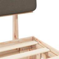 Леглова рамка с тапицирана гръбна част Таупе 90 x 190 cm