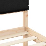 Леглова рамка с тапицирана гръбна част Черно 75 x 190 cm