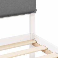 Леглова рамка с тапицирана гръбна част Светлосиво 75 x 190 cm