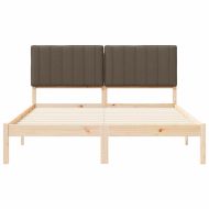 Леглова рамка с тапицирана гръбна част Таупе 150 x 200 cm