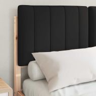 Леглова рамка с тапицирана гръбна част Черно 120 x 190 cm