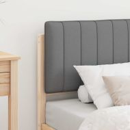 Леглова рамка с тапицирана гръбна част Светлосиво 80 x 200 cm