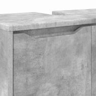 Шкаф за баня с мивка с рафт Циментено сиво 60 x 30 x 60 cm