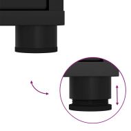 Шкаф за баня с рафт Черно 30,5 x 30 x 195 см Инженерно дърво