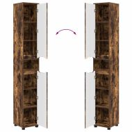 Шкаф за баня Димян дъб 30,5 x 30 x 195 см Инженерно дърво