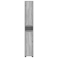 Шкаф за баня Сив Сонома 30,5 x 30 x 195 см Инженерно дърво