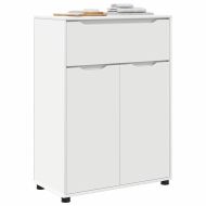 Шкаф за баня с рафт Бяло 72,5 x 36,5 x 100 см Инженерно дърво