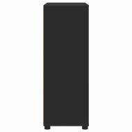 Шкаф за баня с рафт Черно 72,5 x 36,5 x 100 см Инженерно дърво