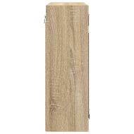 Шкаф с огледало за баня с рафт Сонома дъб 60 x 20 x 60 cm