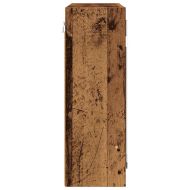 Шкаф с огледало за баня с рафт Старо дърво 60 x 20 x 60 cm