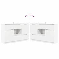 Служебен шкаф с чекмедже Бяло 100 x 30 x 65,6 Инженерно дърво