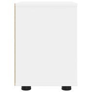 Нощно шкафче с чекмедже Бяло 30,5 x 30 x 43 см Инженерно дърво