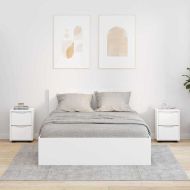Нощни маси 2 pcs Бяло 30,5 x 30 x 43 см Инженерно дърво