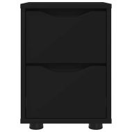 Нощни маси 2 pcs Черно 30,5 x 30 x 43 см Инженерно дърво