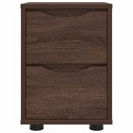 Нощно шкафче Кафяв дъб 30,5 x 30 x 43 см Инженерно дърво
