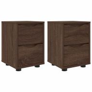 Нощни маси 2 pcs Кафяв дъб 30,5 x 30 x 43 см Инженерно дърво