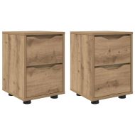 Нощни маси 2 pcs Дъб 30,5 x 30 x 43 см Инженерно дърво