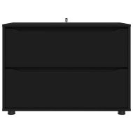 Шкаф за съхранение Черно 80 x 48 x 57 см Инженерно дърво