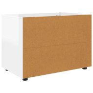 Шкаф за съхранение Лъскаво бяло 80 x 48 x 57 см Инженерно дърво