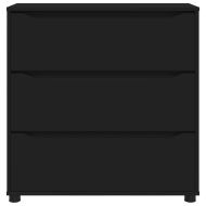 Шкаф за съхранение Черно 80 x 31 x 81 см Инженерно дърво