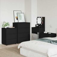 Шкаф за съхранение Черно 60 x 48 x 81 см Инженерно дърво