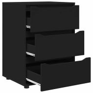 Шкаф за съхранение Черно 60 x 48 x 81 см Инженерно дърво