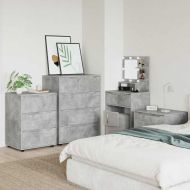 Шкаф за съхранение Циментено сиво 60 x 48 x 81 см