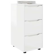 Шкаф за съхранение Лъскаво бяло 40 x 48 x 81 см Инженерно дърво