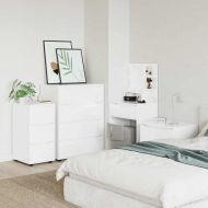 Шкаф за съхранение Лъскаво бяло 40 x 48 x 81 см Инженерно дърво