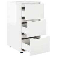 Шкаф за съхранение Лъскаво бяло 40 x 48 x 81 см Инженерно дърво