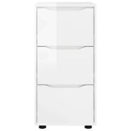 Шкаф за съхранение Лъскаво бяло 40 x 48 x 81 см Инженерно дърво