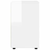 Шкаф за съхранение Лъскаво бяло 40 x 48 x 81 см Инженерно дърво