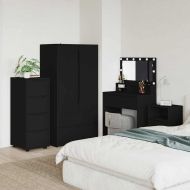 Шкаф за съхранение Черно 40 x 48 x 105 см Инженерно дърво
