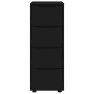 Шкаф за съхранение Черно 40 x 48 x 105 см Инженерно дърво
