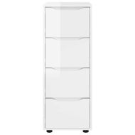 Шкаф за съхранение Лъскаво бяло 40 x 48 x 105 см