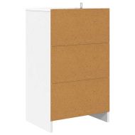 Нощно шкафче с чекмедже Бяло 40 x 30 x 467 см Инженерно дърво